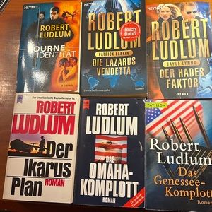 📌6 German Edition Robert Ludlum Romane Ikarus - Genessee -Omaha- Hades- Lazarus